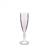 Round Clear Polycarbonate Champagne Flute  dia.2.25" h:8.5" 6 oz. (Set of 12)